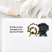Yellow n Black Labradoodle Etiket (Insitu)