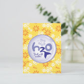 Yellow Name Pattern Briefkaart (Staand voorkant)