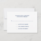 Yellow Navy Blue Tree of Life Bar Mitzvah RSVP (Achterkant)