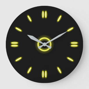 Yellow Neon Grote Klok