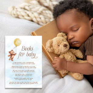 Yellow Neutral Teddy Bear Boeken voor Baby Informatiekaartje