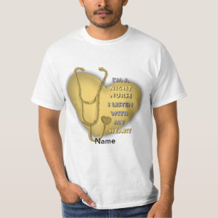 Yellow Night Nurse Heart T-shirt