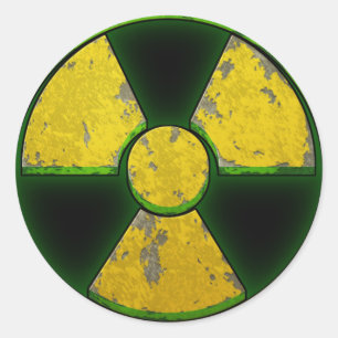 Yellow Nuke Ronde Sticker