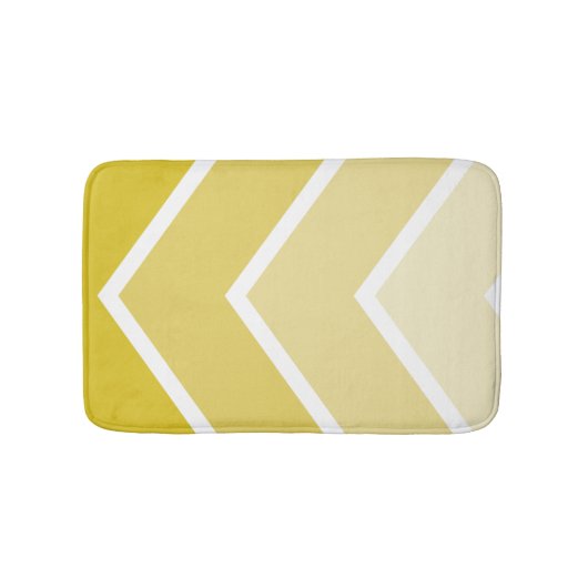 Yellow Ombré Chevron Stripes Pattern Badmat (Voorkant)