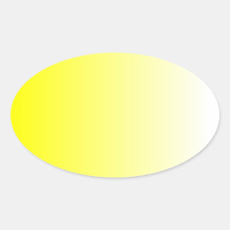 Yellow Ombre Ovale Sticker