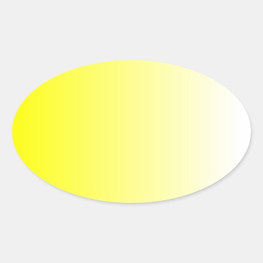 Yellow Ombre Ovale Sticker (Voorkant)