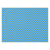 Yellow On Blue Polka Dots Pattern Design Tafelkleed (Voorkant (Horizontaal))