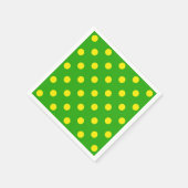 Yellow On Green Polka Dots Pattern Design Servet (Hoek)