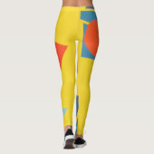 Yellow & Orange Bits ’n Pieces Abstract Leggings (Achterkant)