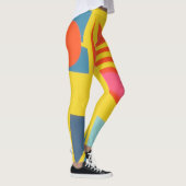 Yellow & Orange Bits ’n Pieces Abstract Leggings (Rechts)