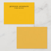 Yellow Orange Professional Modern Plain Minimalist Notitiekaartje (Voorkant / Achterkant)