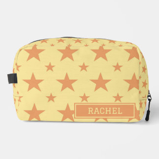 Yellow Orange Stars Pattern Constellation Cosmetic Toilettasje
