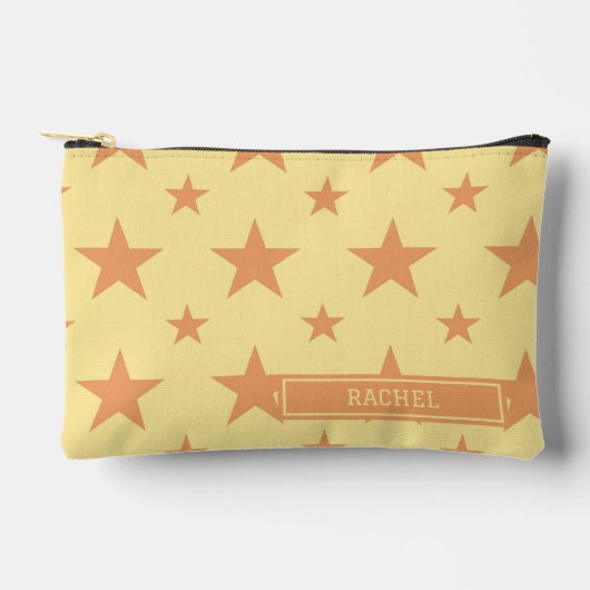 Yellow Orange Stars Pattern Constellation Pencil Etui (Voorkant)
