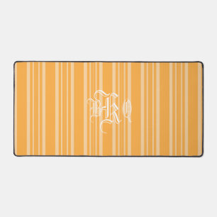 Yellow Orange Strips Blanc Monogramme