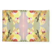 Yellow Orchids Pattern Kussensloop (Achterkant-Links)