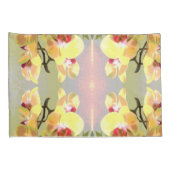 Yellow Orchids Pattern Kussensloop (Achterkant-Rechts)