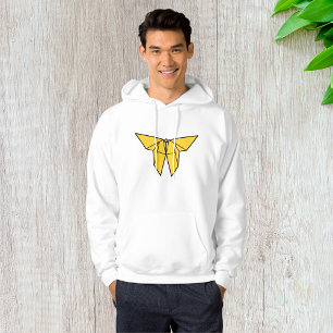 Yellow Origami Butterfly Mens Sweat - shirt à capu