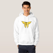 Yellow Origami Butterfly Mens Sweat - shirt à capu (Devant entier)