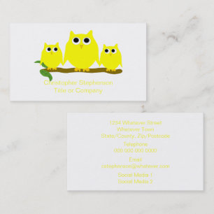 Yellow Owls Design Visitekaartje