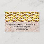 Yellow Paisley Pattern | Textielwand Visitekaartje (Achterkant)