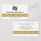 Yellow Paisley Pattern Visitekaartje (Voorkant / Achterkant)