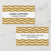 Yellow Paisley Pattern Visitekaartje (Voorkant / Achterkant)