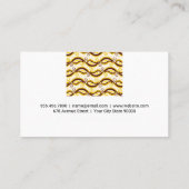 Yellow Paisley Pattern Visitekaartje (Achterkant)