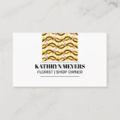 Yellow Paisley Pattern Visitekaartje (Voorkant)