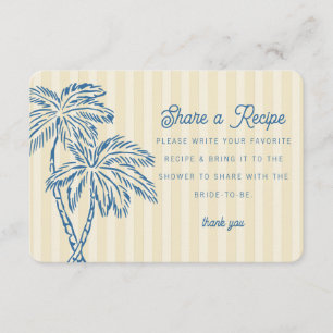 Yellow Palm Springs Pastel Beach Share Recept Kaar Informatiekaartje