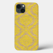 Yellow Parisian Moods Damask Case-Mate iPhone Case (Achterkant)