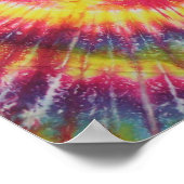 Yellow Peace Sign Tie Dye Poster (Hoek)