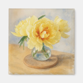 Yellow Peonies - Magnet Magneet