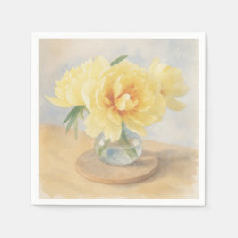 Yellow Peonies - Napkins Servet