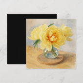 Yellow Peonies - Note Cards Notitiekaartje (Voorkant / Achterkant)