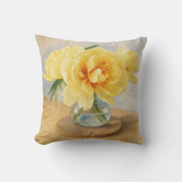 Yellow Peonies - Pillow Kussen