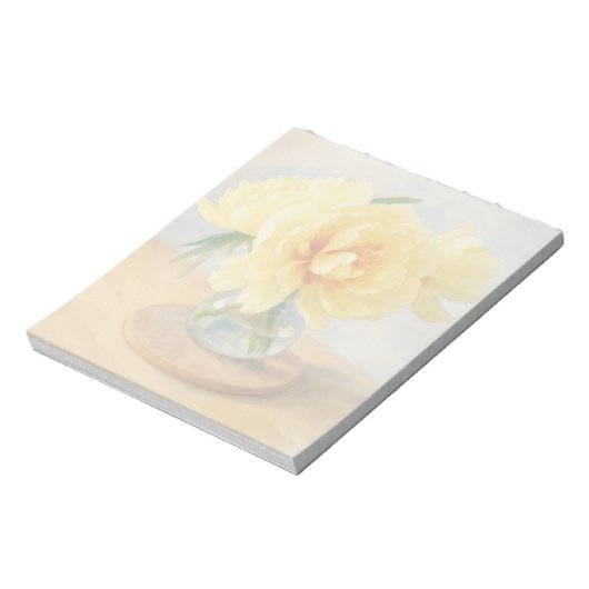 Yellow Peony - Note Pad Notitieblok (Gedraaid)