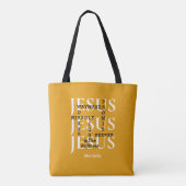 Yellow Personalized JESUS Waymaker Christelijk Draagtas (Achterkant)