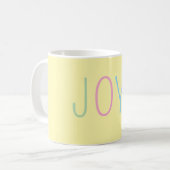 Yellow Personalized Mug – Custom Name Coffee Cup Koffiemok (Voorkant links)