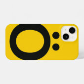 Yellow Phone Case with Trendy Moda iPhone Hoesje (Achterkant horizontaal)