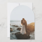Yellow Photo Arch Shaped Wedding Invitation (Dos)