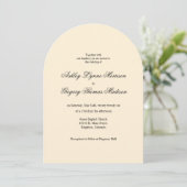 Yellow Photo Arch Shaped Wedding Invitation (Debout devant)