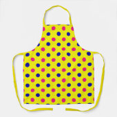 Yellow Pink Blue Polka Dot Pattern Schort (Voorkant)
