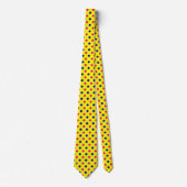 Yellow Pink Blue Polka Dot Pattern Stropdas (Voorkant)