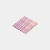 Yellow Pink Purple Checker Patchwork Pattern Post-it® Notes (Schuin)