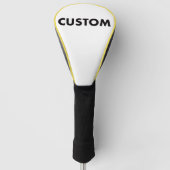 YELLOW Piping Custom Golf Driver Headcover Blank (Voorkant)