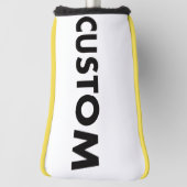 YELLOW Piping Custom Golf Putter Headcover Blank (Draai 90)