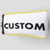 YELLOW Piping Custom Golf Putter Headcover Blank (Voorkant)