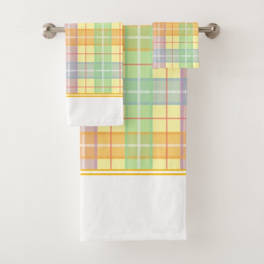 Yellow Plaid  Bad Handdoek (Insitu)