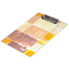 Yellow Plaid Peach Klembord