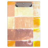 Yellow Plaid Peach Klembord (Voorkant)